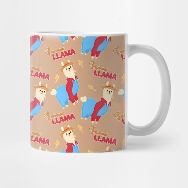 Farmer Llama Tan Pattern by KPrimeArt